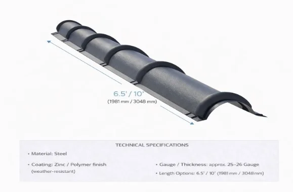 Faîtière 6,5′/10′